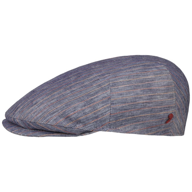 Twotone Stripes Leinen Flatcap By Alfonso Deste Chf