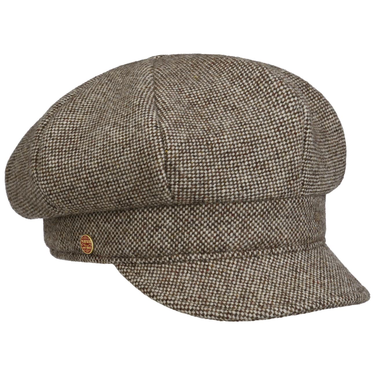 Mayser Damen Beige Coco Tweed Ballonmütze By