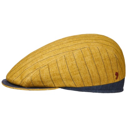 Leinen Stripes Flatcap by Alfonso D�Este