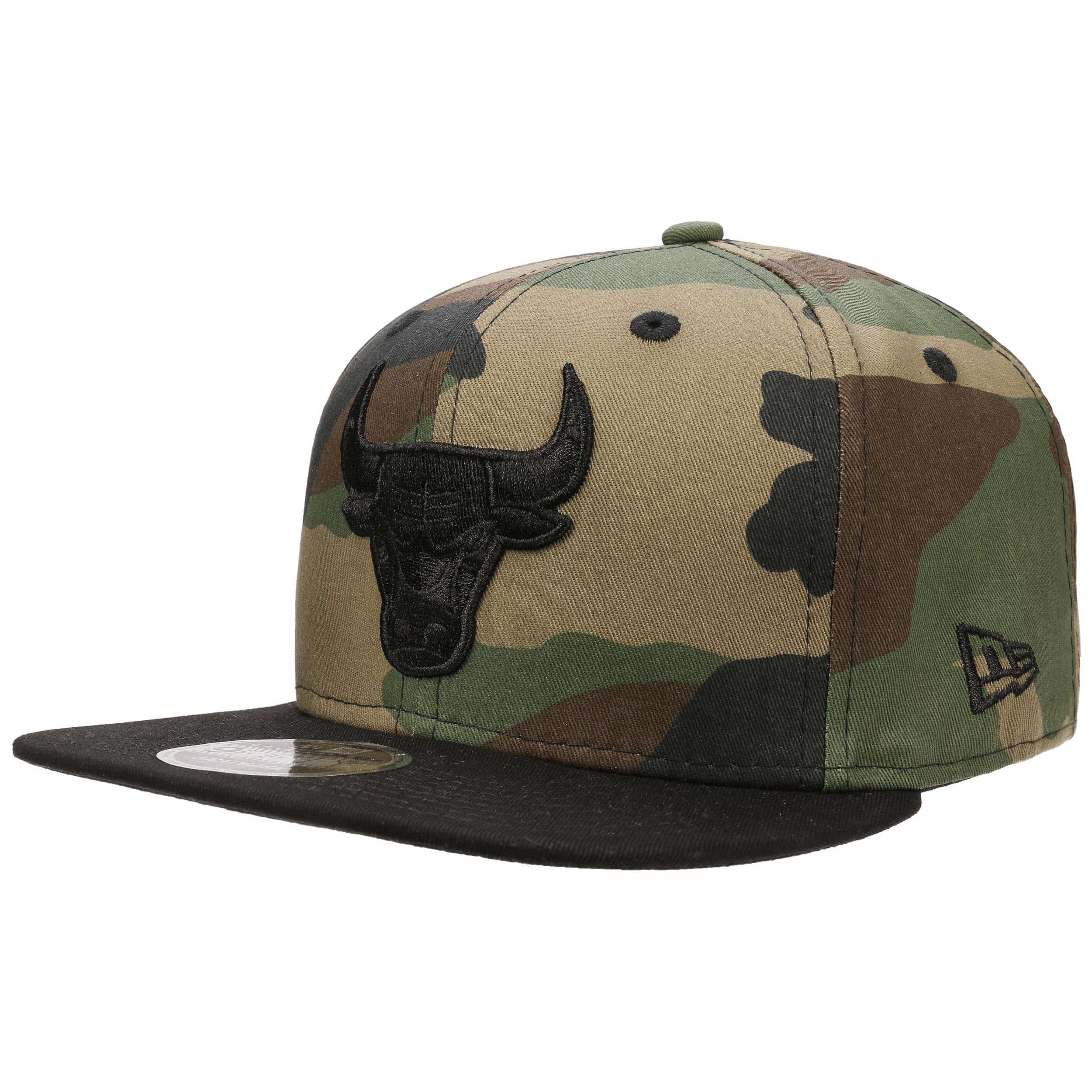 camo bulls snapback