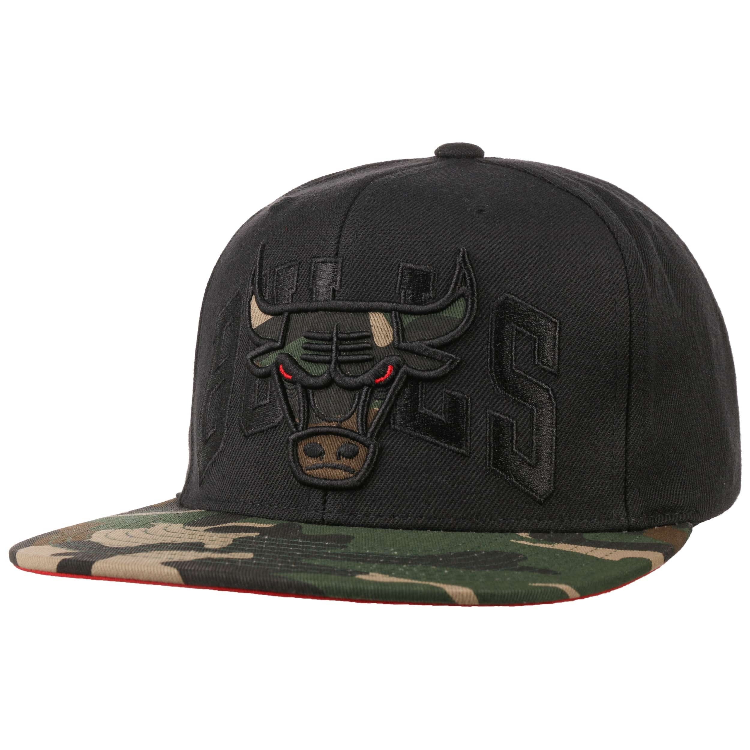 camo bulls snapback