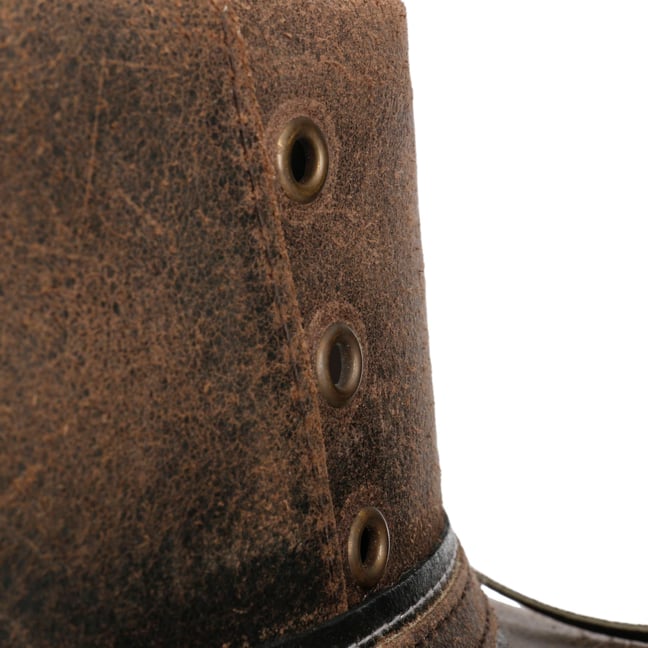 Chapeau Longford Australien Chapeau Australien Adventure LONGFORD - Style Bush - Cuir Véritable - Mixte Chapeau Scippis Longford