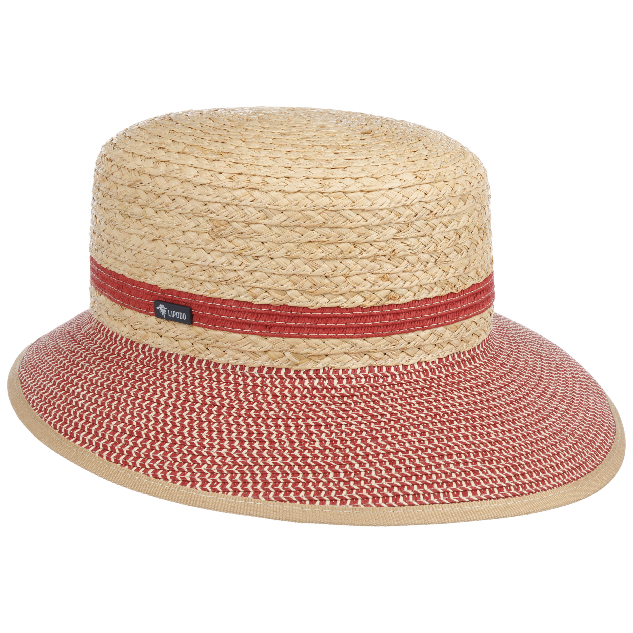 Chapeau Style Rétro été Chapeau Paille Farmer Lipodo Made In Italy - Bandeau Cuir - Bord 7cm - Style Été Plage Randonnée Chapeau Paille Lipodo