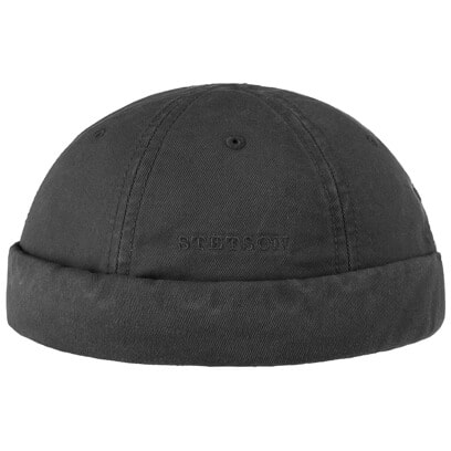 Bonnet Docker laine anthracite-noir doublure polaire