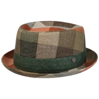 Chapeau en Lin Big Check Pork Pie by Lierys - CHF 85.95