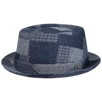 Denim Patchwork Pork Pie Stoffhut by Lierys - CHF 106.95